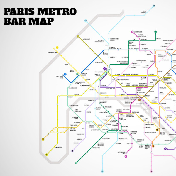 Map Metro-Burgers Ã  Paris